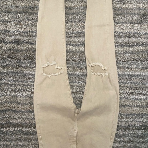 Current/Elliot Skinny Jeans Sz 27 | Current/Elliot High Rise Skinny Jeans Khaki - Picture 7 of 12